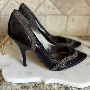 Saks Fifth Avenue Pointed Toe Leather Heels